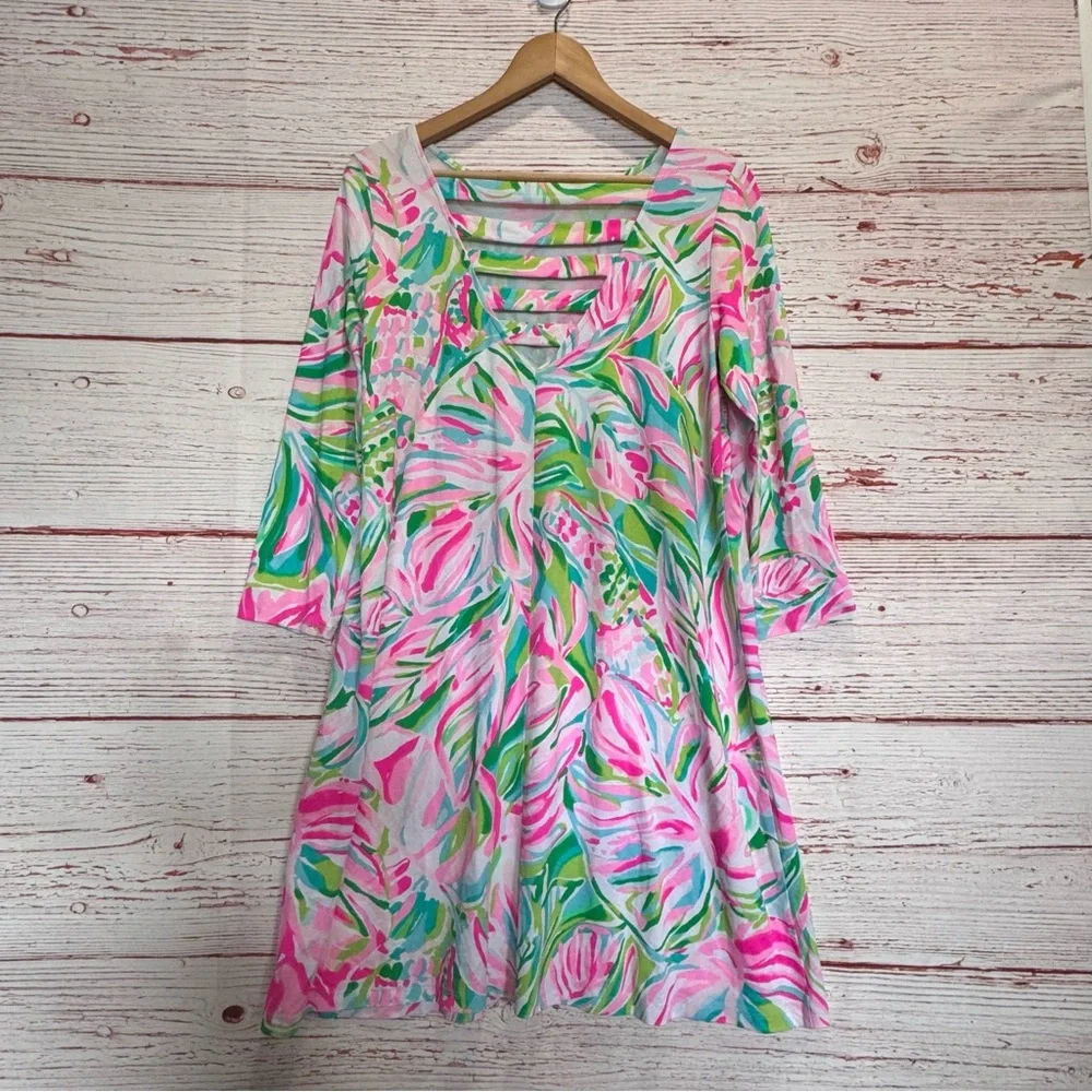 Lilly Pulitzer Ophelia Swing Dress in Multi Croc My World Sz M
